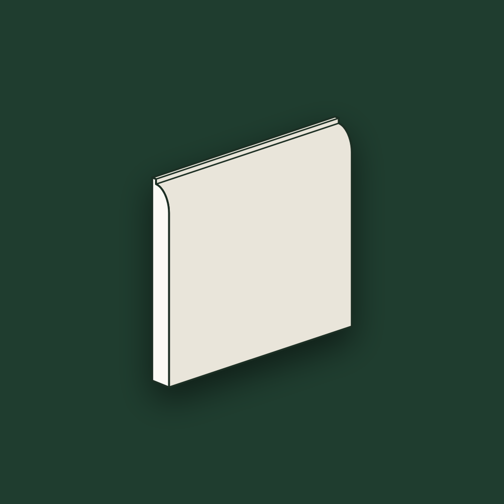 Ovolo skirting board profile — Edwardian